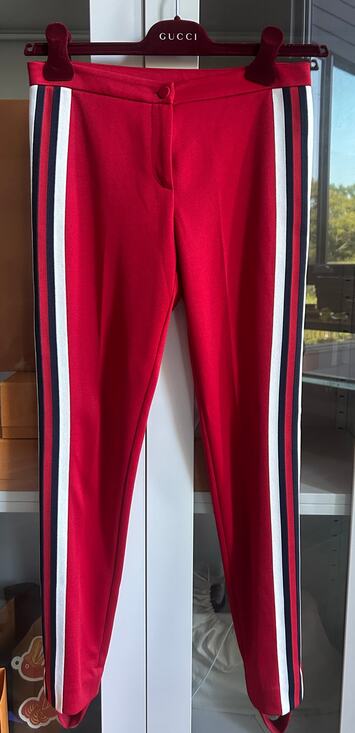 Gucci Pants - Gucci Sylvie Web Stripe Removable Stirrup Legging Pants, XS